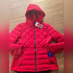 Tommy Hilfiger Red Winter Hooded Coat